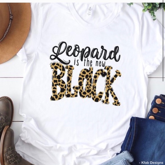 New!Clearance🔥Leopard the new black graphic tee - Picture 2 of 2